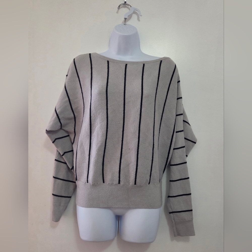 Express Striped Ribbed Dolman Sleeve Sweater Size Medium